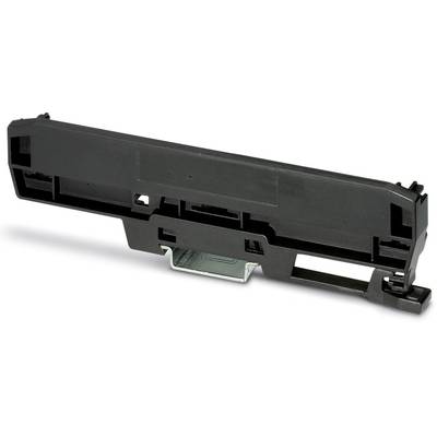 Black plastic casing of a device handle or holder. Possibly part of a printer or electronic device.