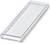 A transparent, rectangular plastic tray with a ridged edge, suitable for laboratory applications or as a container.