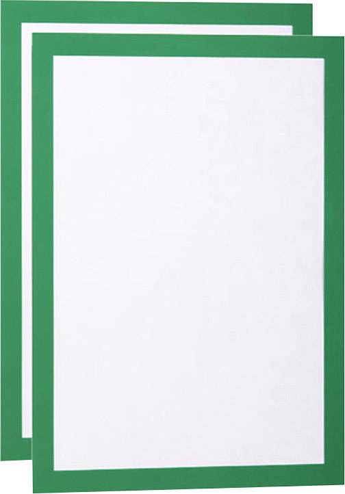 Two blank white boards with green borders, overlapping each other.