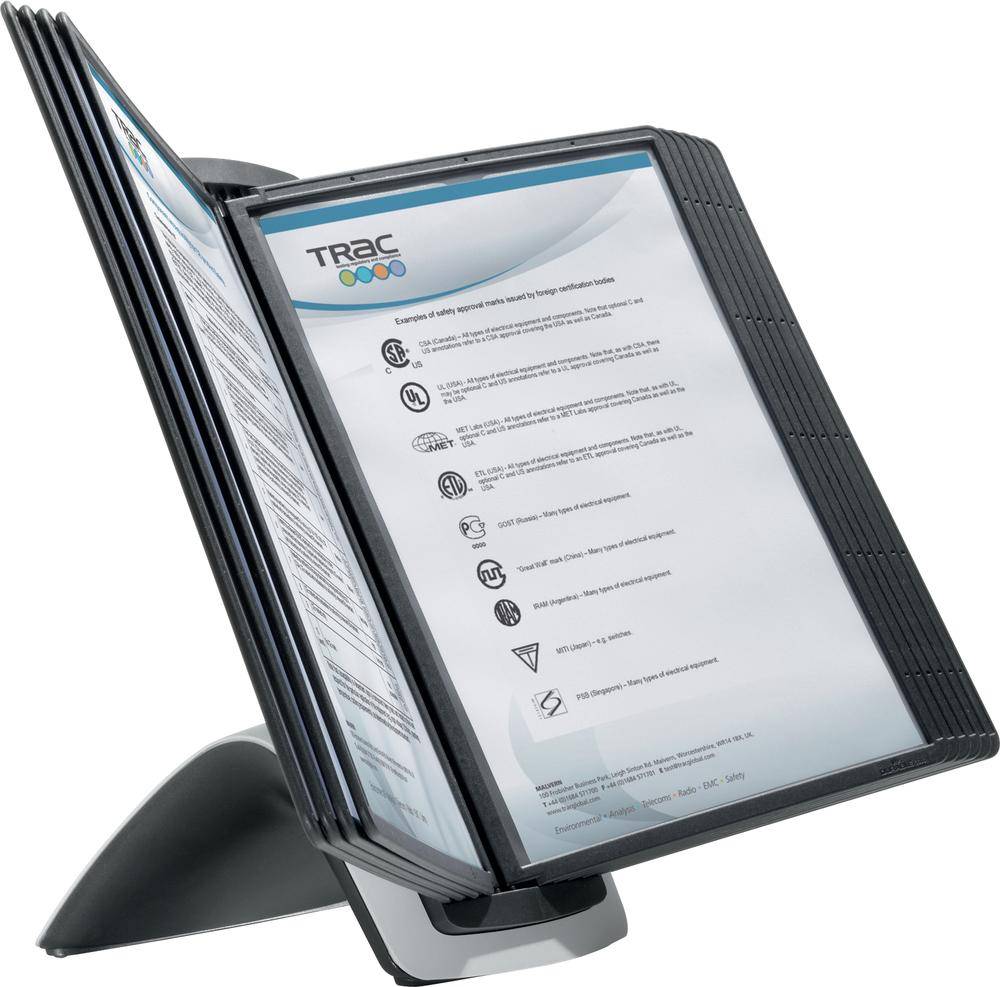 Durable Display board stand SHERPA STYLE TABLE 10 - 5855 Black A4 No. of display boards 10