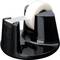 Black desk tape dispenser with white adhesive tape, ready to use, in a modern, compact design. Perfect for office and home.