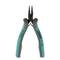 A pair of pliers with blue-grey handles and long, narrow jaws, suitable for precise work in electronics and model-making.