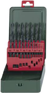 Metabo 627151000 HSS Metal twist drill bit set 19-piece   rolled DIN 338 Cylinder shank 1 Set