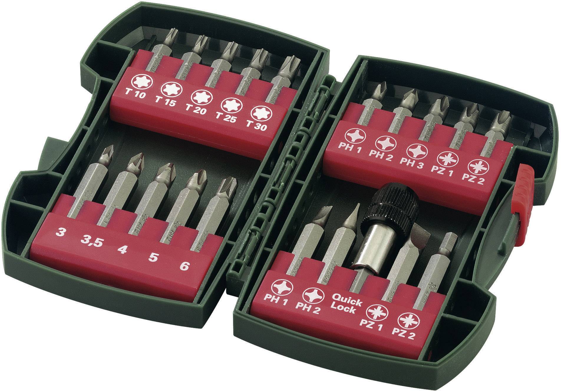 Metabo 630454000 Bit set 20-piece Slot, Phillips, Pozidriv, Allen, Star