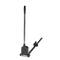 A black device with a long, vertical pole and a handle. It appears to be a manually operated tool or lever.