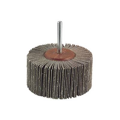 'Sanding pad head with metal pin for mounting, used for polishing and grinding surfaces.'