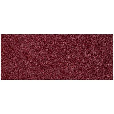 Fine-grained red sandpaper on a rectangular piece.