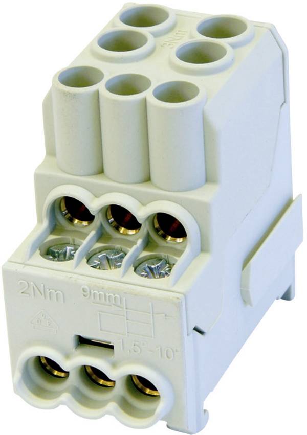 HoraeTec 080010-0-4 Distribution block Grey 1-pin