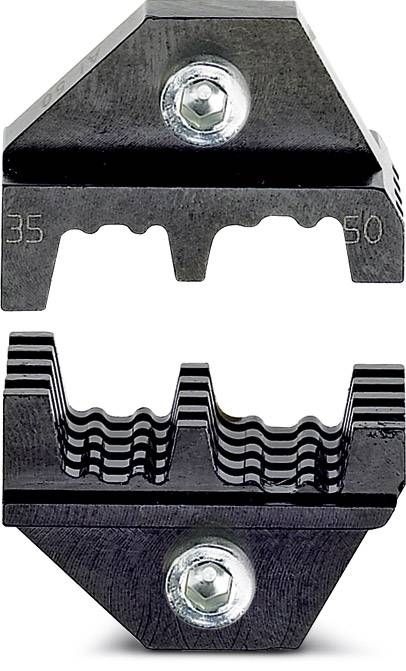 'Two black serrated blades connected by a screw, marked with numbers 35 and 50 on the left side.'