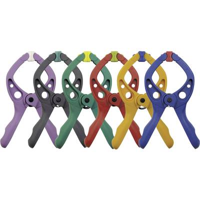 6 microfix-Mini spring clamps Wolfcraft 3420000 Span width (max.):20 mm  