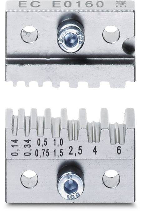 Metal template for measuring diameter sizes, ranging from 0.14 to 6 mm. Includes adjustment screws.