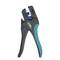 Cutting pliers with a black handle and blue accent colour, used for stripping cables.