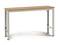 A high workbench with metal legs and a wooden surface, suitable for craftwork and industrial tasks.