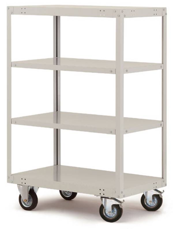 Manuflex TT4173.2001 Shelf trolley Brake Steel powder-coated Load capacity (max.): 500 kg Red, Orange