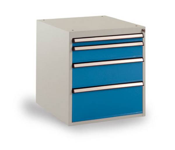 Manuflex SP1040.0002 Manuflex SP1040.0002 PROTEC Drawer Rack (4 Drawers) (500 x 580 x 560 mm, Light Grey) (W x H x D) 500 x 560 x 580 mm