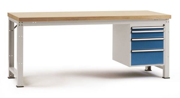 Manuflex WP5624.7035 Workbench (W x H x D) 2000 x 840 x 700 mm Light grey