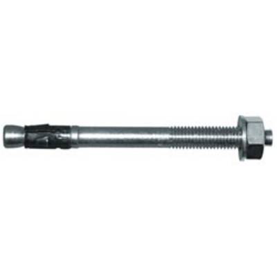 Metal screw with hexagonal nut; cylindrical shaft, partially threaded, for connection or fastening purposes.