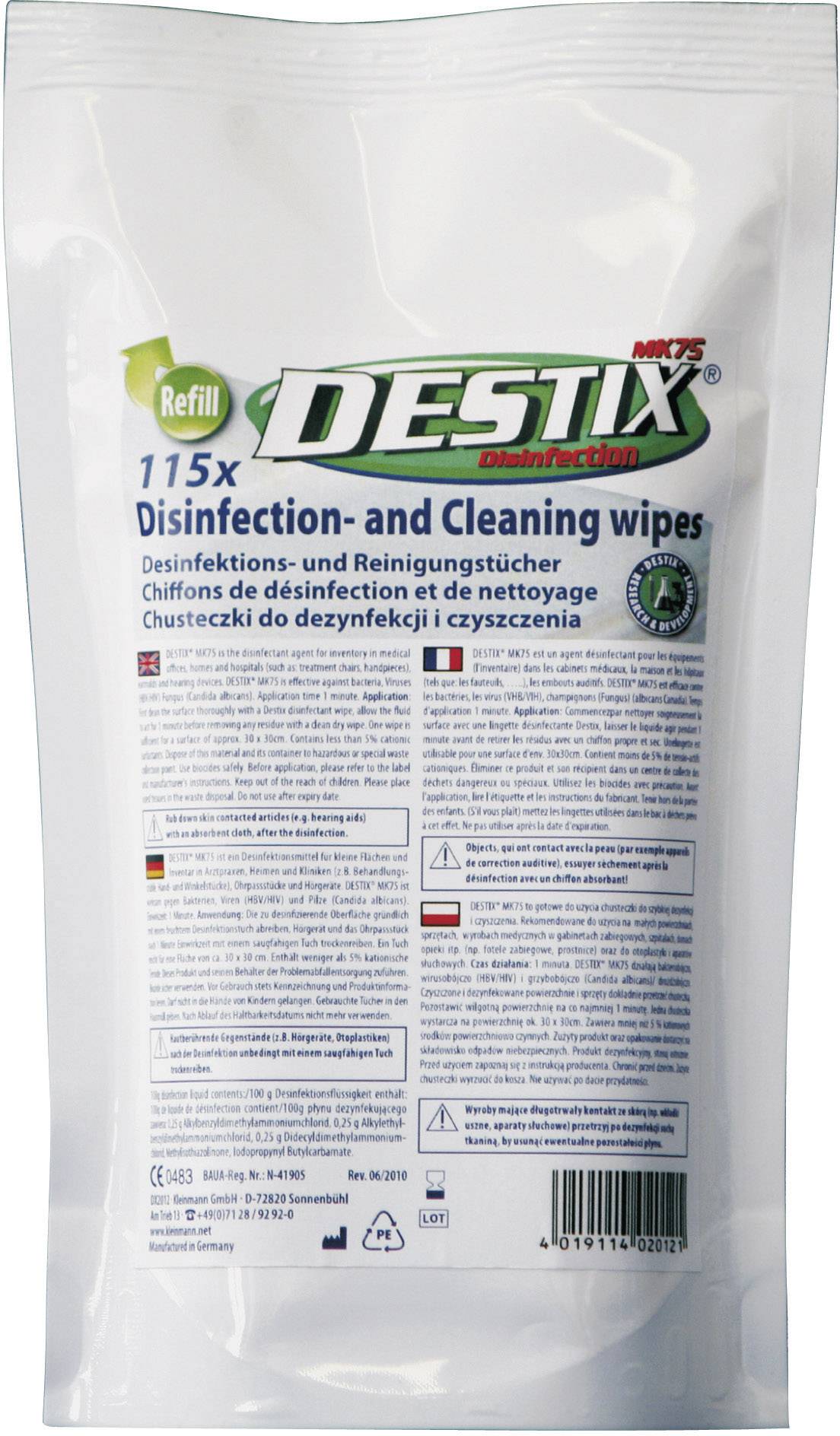 Destix MK75 Refill x115 DX2012 Antibacterial wipe refill 115 pc(s)