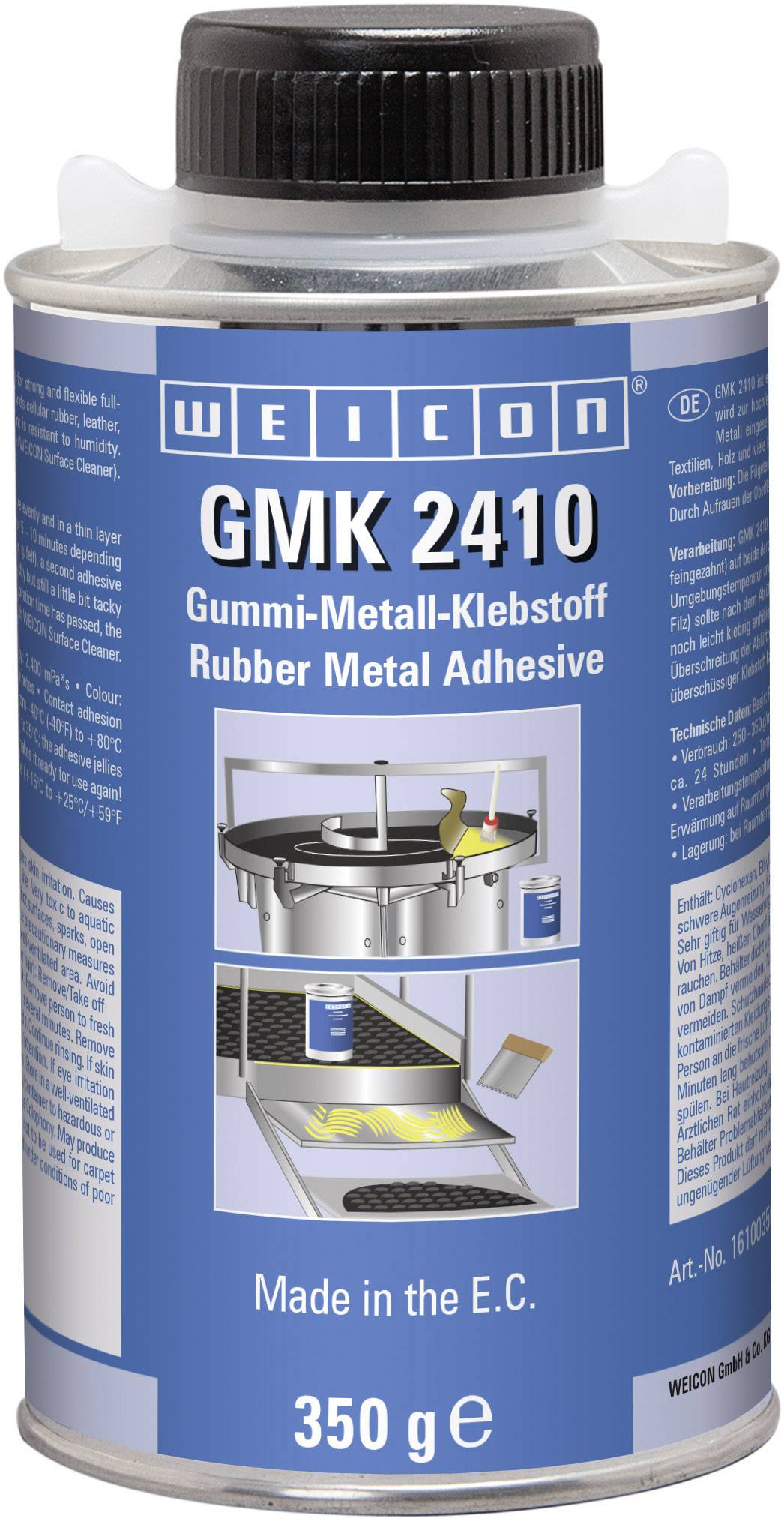 GMK 2410 Contact Adhesive 350 g Rubber Metal Adhesive 350 g / 0.77 lb  Brush-Top Can