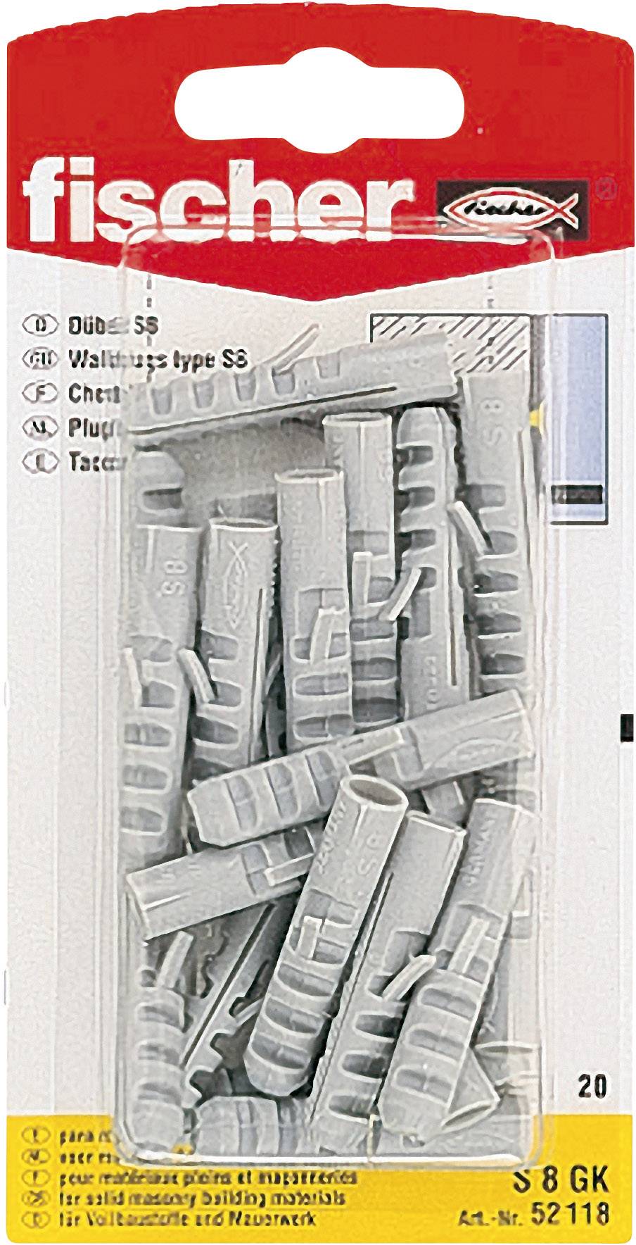 Fischer 52118 S 8 GK Spring toggle 40 mm 8 mm 20 pc(s)