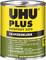 A tin of UHU Plus Endfest 300, a two-component epoxy adhesive. Suitable for metals, stone, concrete, porcelain, wood and plastics.