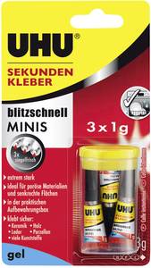 UHU blitzschnell MINIS gel Superglue 45370 3 g