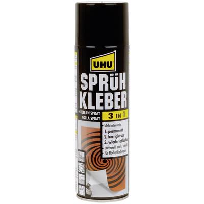UHU Spray Adhesive 3-in-1 Tin, suitable for permanent, adjustable and removable applications, ideal for surface bonding.