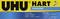 'UHU Hart' packaging with a yellow background, blue bar, and text: 'Specialist adhesive for model making, hobby work and repairs.'