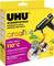 'Hot glue gun for heat-sensitive materials, melts at 110°C, includes 4 glue sticks, suitable for creative crafting.'