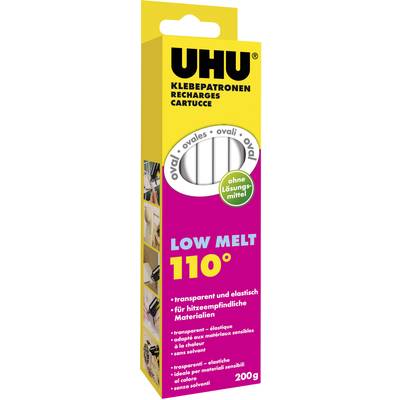UHU 48630 Hot melt glue sticks  170 mm Transparent 200 g 10 pc(s)