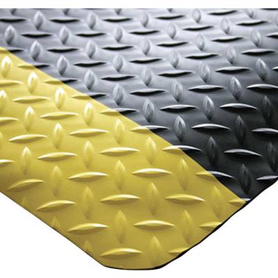 COBA Europe SD010707C Deckplate Workplace matting (W x H) 0.9 m x 15 mm (Material sold by the metre)  Black, Yellow