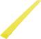 Yellow plastic tool with a long, narrow, and flat design, possibly a lever tool for vehicle assembly.