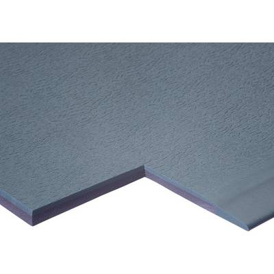 A dark blue, textured piece of material with a bevelled edge, showing detail of the surface structure.