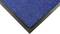 Blue carpet with black border on white background. Suitable for entrance areas for dirt trapping.