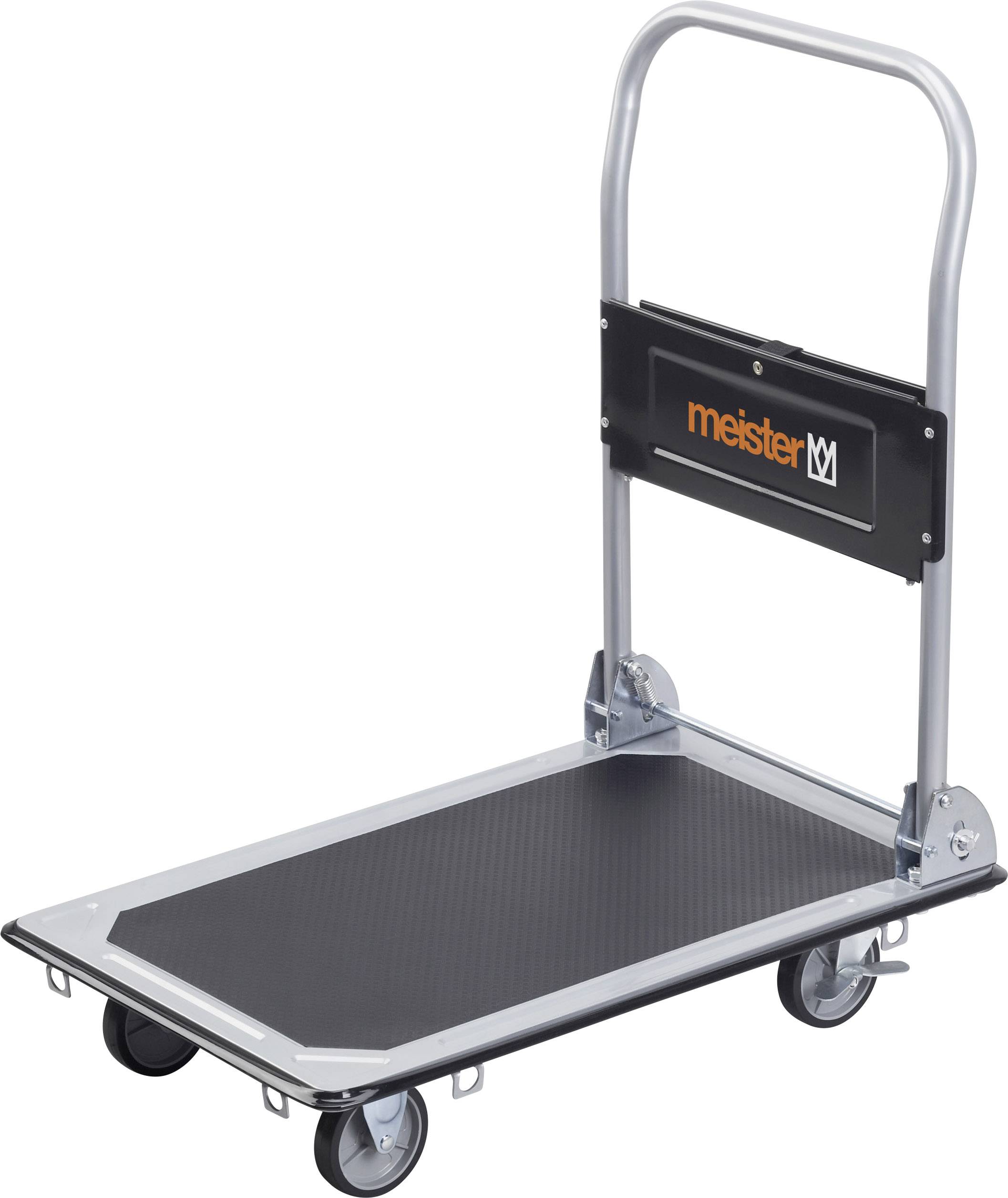 Meister Werkzeuge 8985530 Flatbed trolley folding, + compartment Steel Load capacity (max.): 150 kg