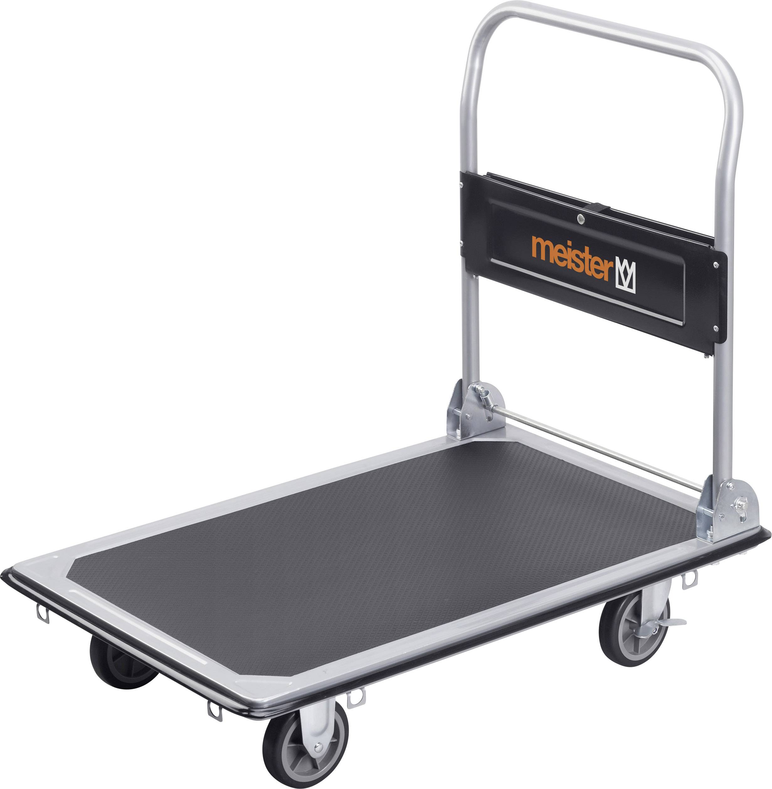 Meister Werkzeuge 8985540 Flatbed trolley folding, + compartment Steel Load capacity (max.): 300 kg