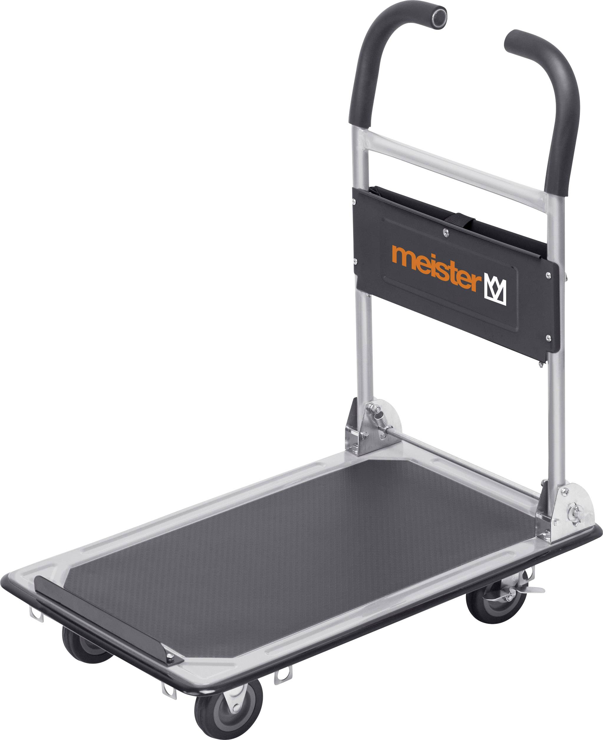Meister Werkzeuge 8985620 Flatbed trolley folding, + compartment Steel Load capacity (max.): 150 kg