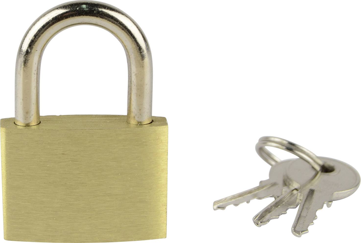 Brueder Mannesmann M 413-30 Padlock 25 mm keyed-different Gold yellow Key