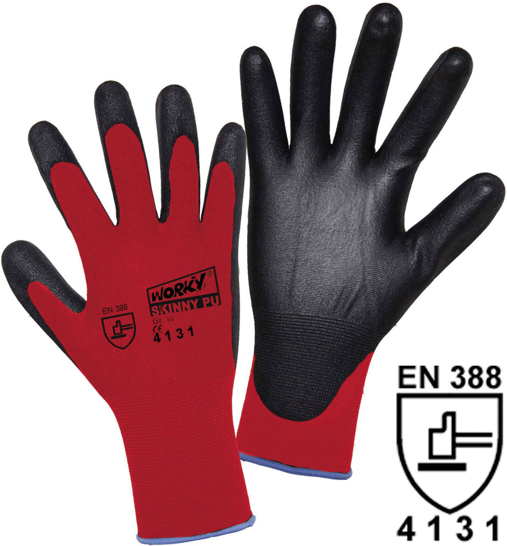 Leipold Doehle SKINNY PU 1177-7 Nylon Protective glove Size (gloves): 7, S EN 388 CAT II 1 Pair