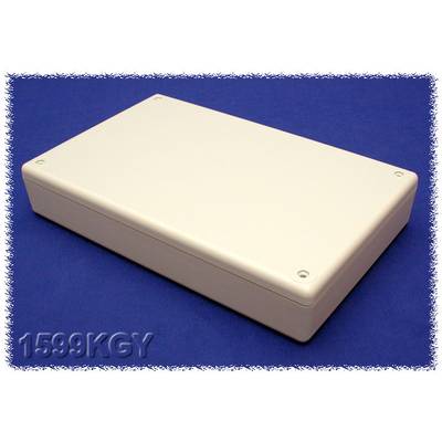 Rectangular, cream-coloured casing with closed edges and screws at each corner, against a blue background.