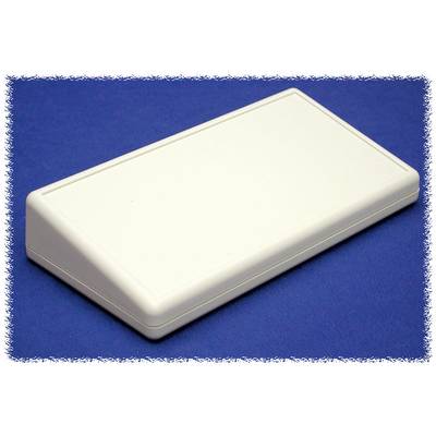 Rectangular, flat, white casing on a blue background.