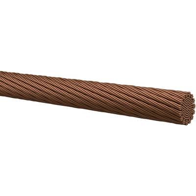 A thick bundle of copper wires, tightly wound, possibly for electrical cables or industrial purposes.