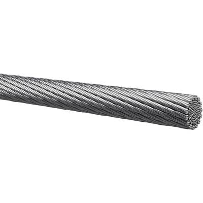 Steel cable with twisted wires. Robust and long-lasting, suitable for construction, crane, or lifting applications.