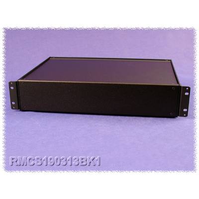 A black, rectangular electronic rack enclosure on a purple background, marked with 'RMCS190313BK1' in the corner.