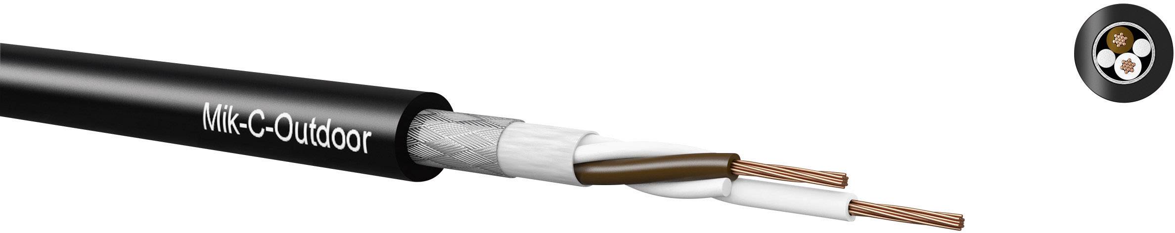 Kabeltronik 48M202509-1 Microphone cable 2 x 0.25 mm² Black Sold per metre