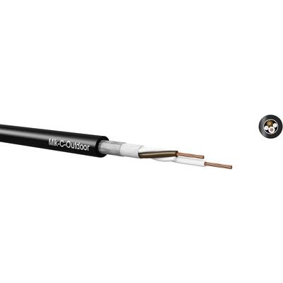 Kabeltronik 48M205009-1 Microphone cable  2 x 0.50 mm² Black Sold per metre
