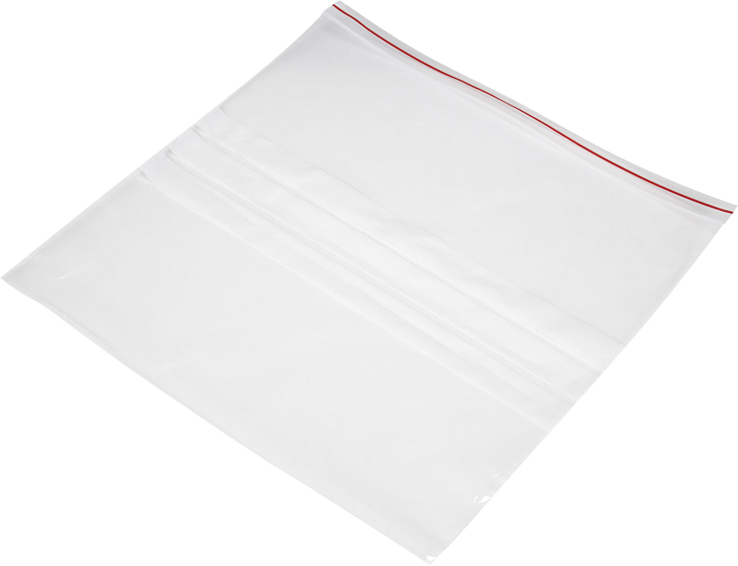 Grip seal bag with write-on panel (W x H) 300 mm x 300 mm Transparent Polyethylene (PE)