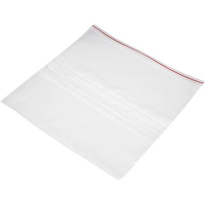 Grip seal bag with write-on panel (W x H) 300 mm x 300 mm Transparent Polyethylene (PE) 