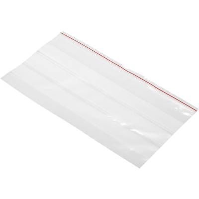 Grip seal bag with write-on panel (W x H) 220 mm x 120 mm Transparent Polyethylene (PE) 
