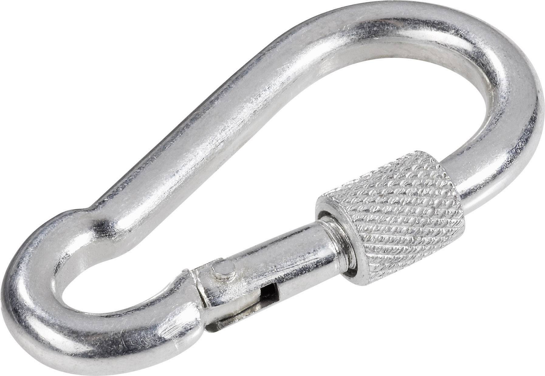 TOOLCRAFT 486760 Snap hook with screw cap (L x W) 90 mm x 9 mm